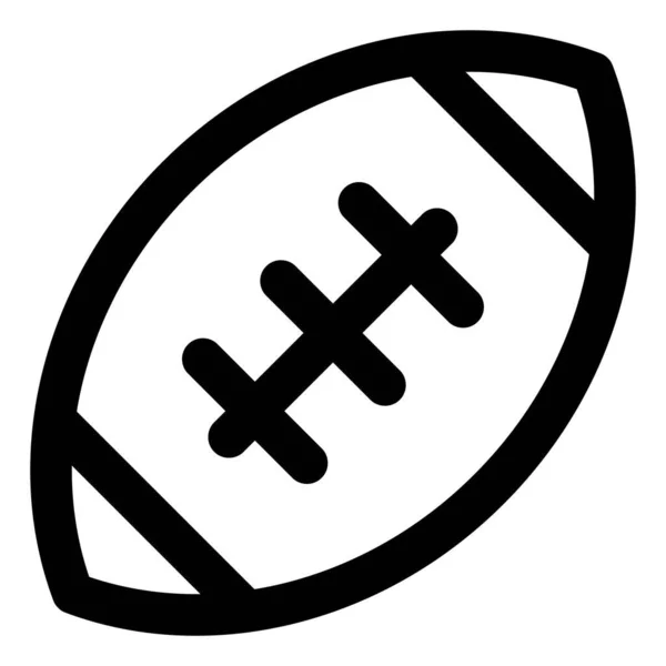 American Football Oval Form Ball Layout Indikation — Stockvektor