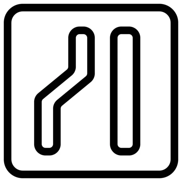 Verkehrsrichtlinien Hinweisschild — Stockvektor