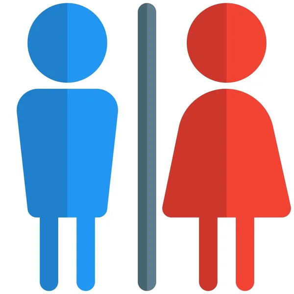 Toilet Voor Zowel Man Als Vrouw Hotelkamer — Stockvector