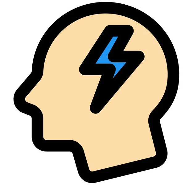 Brainstorm Com Novas Ideias Layout Flash Thunderbolt —  Vetores de Stock