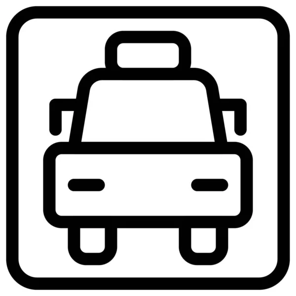 供游客和公众使用的出租汽车标志 — 图库矢量图片
