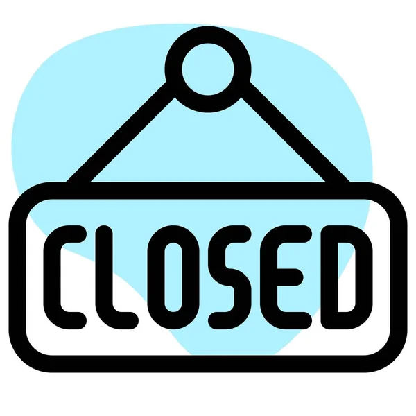 Κλειστή Πινακίδα Εστιατόριο Κρέμεται Στην Πόρτα — Διανυσματικό Αρχείο