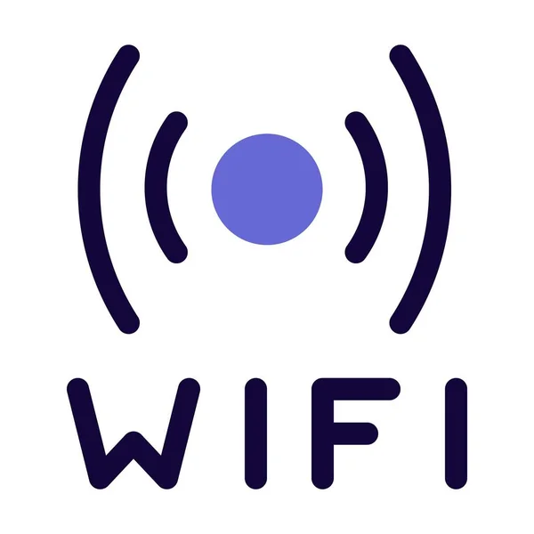 Otel Odasındaki Wifi Interneti Tüm Müşteriler Için Ücretsiz — Stok Vektör