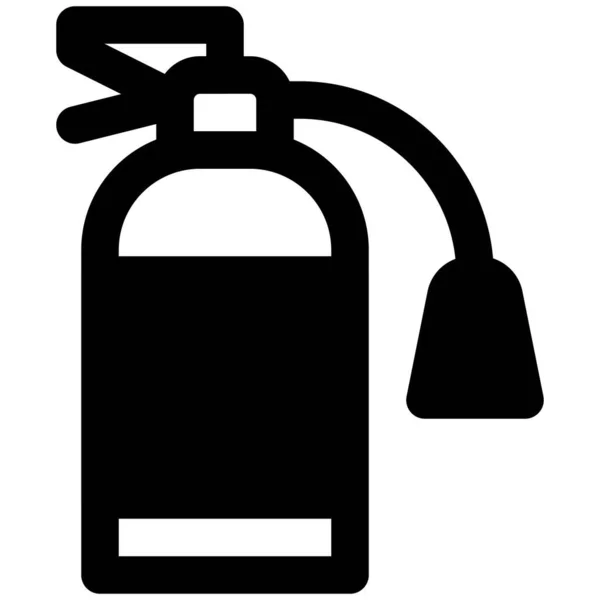 Portable Fire Extinguisher Restaurant Case Fire — Stock Vector