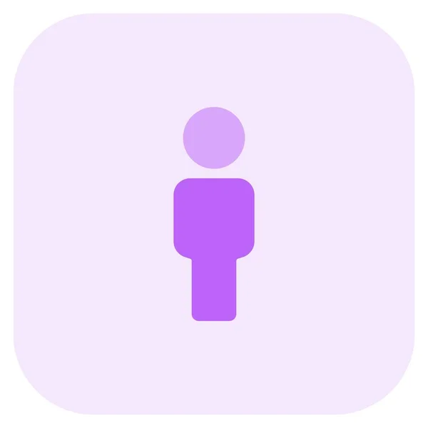 Männliches Toilettenschild Mit Stickman Logo — Stockvektor