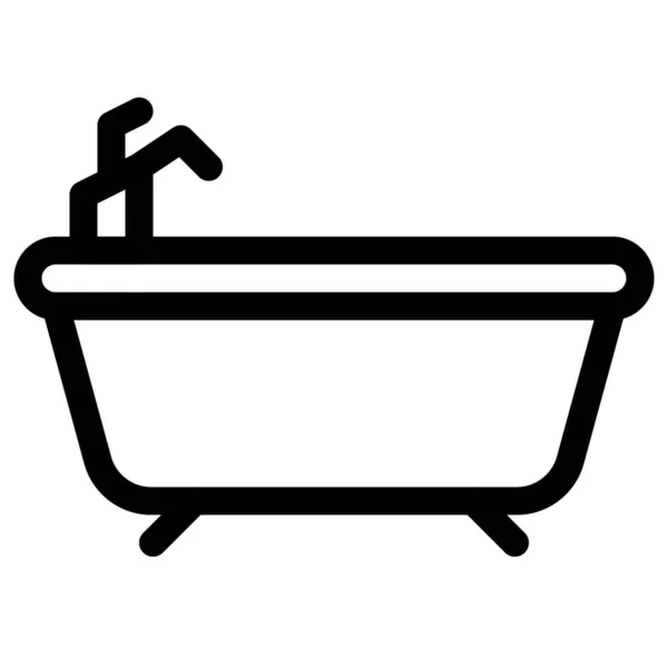 Baignoire Pour Profiter Luxe Baignade — Image vectorielle