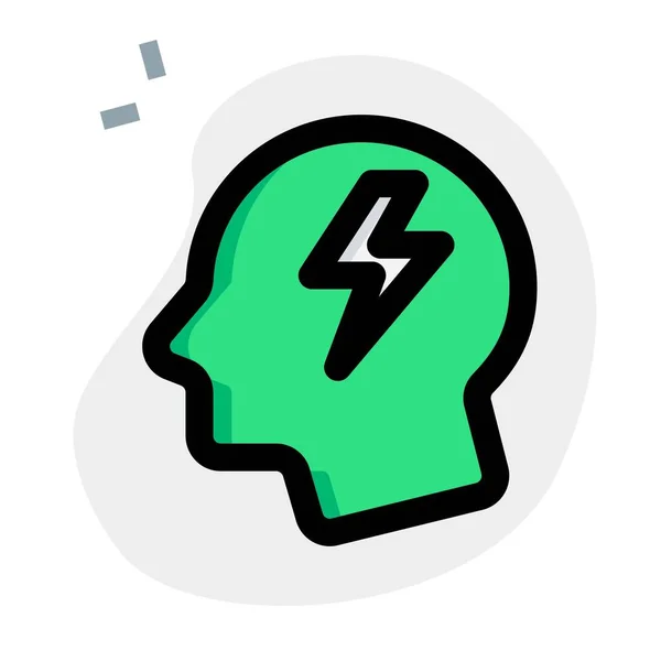 Brainstorm Com Novas Ideias Layout Flash Thunderbolt — Vetor de Stock