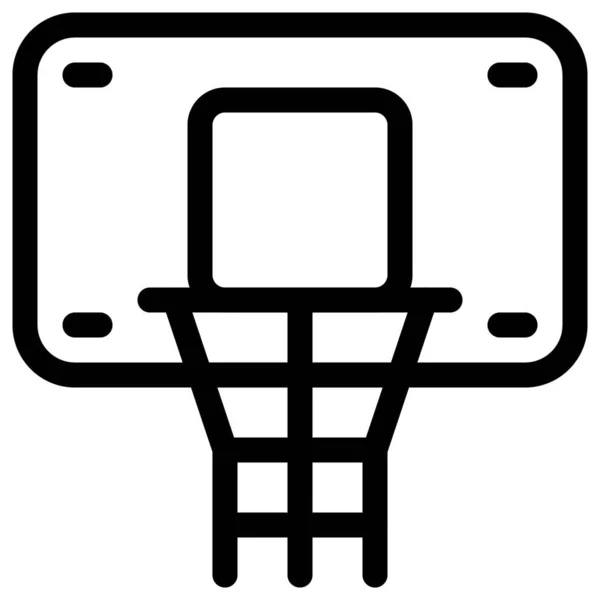 Δαχτυλίδι Μπάσκετ Αποδίδουν Στο Πλαίσιο Της Υψηλής — Διανυσματικό Αρχείο