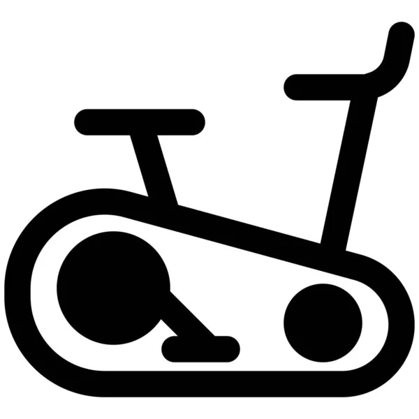 Bicicleta Exercício Para Treino Cardio Casa — Vetor de Stock