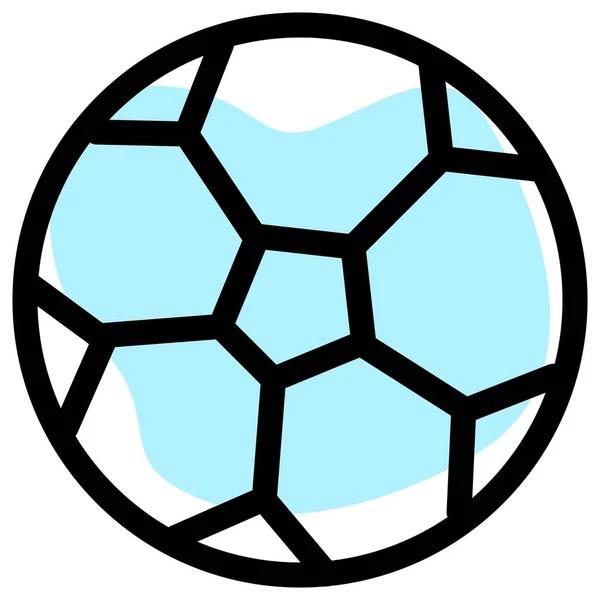 Futbol Topu Hafif Olması Için Havayla Şişirilmiş — Stok Vektör