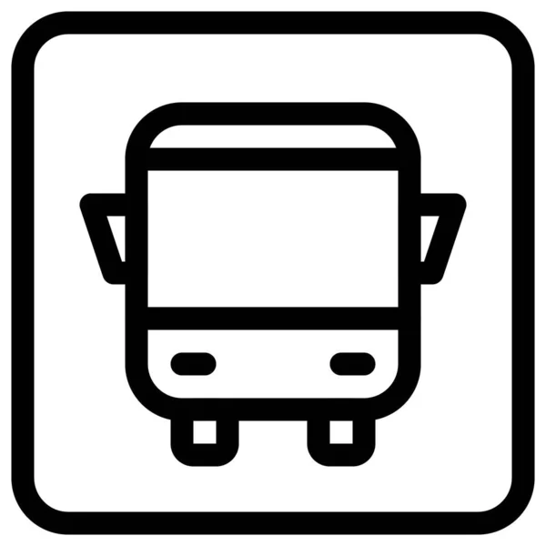 Navigasyon Konum Için Otobüs Durağı Açık Konumu — Stok Vektör