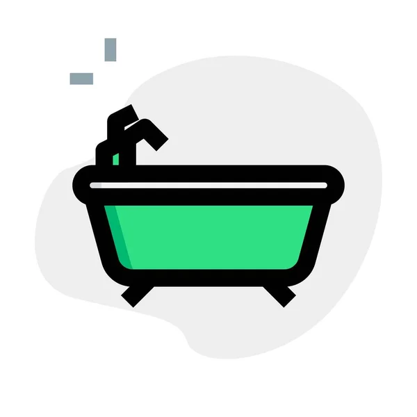 浴缸享受着沐浴的奢华 — 图库矢量图片