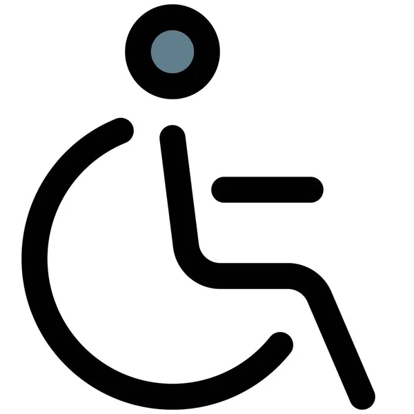 Sección Discapacidad Para Personas Con Discapacidad Física Restaurante — Archivo Imágenes Vectoriales