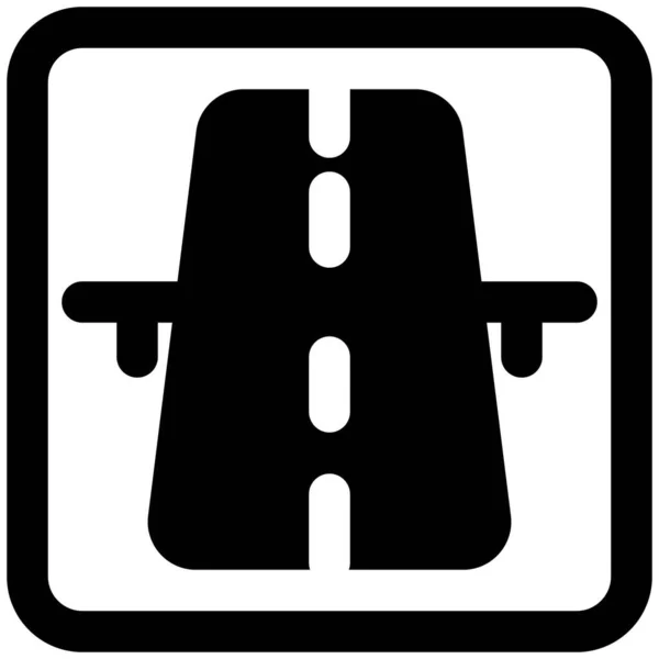 Panneau Autoroutier Sur Une Voie Nationale — Image vectorielle