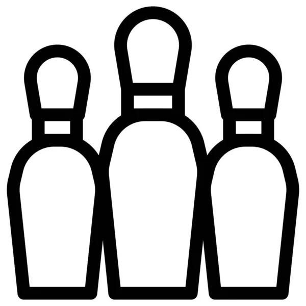 Bowling Jeu Intérieur Joué Dans Les Clubs Les Bars — Image vectorielle