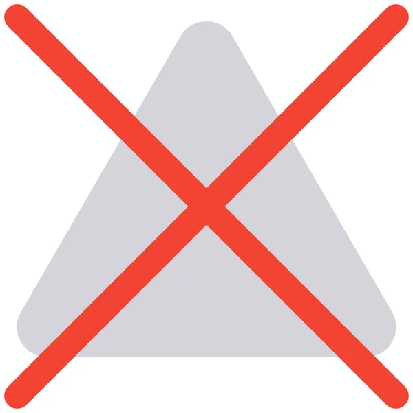 Non Candeggiare Layout Del Simbolo Del Triangolo Incrociato — Vettoriale Stock