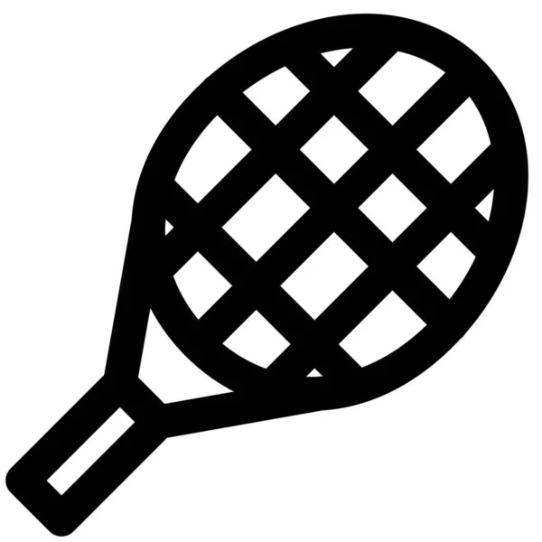 Raquette Tennis Avec Des Ailettes Fortes Pour Son Énergie Cinétique — Image vectorielle