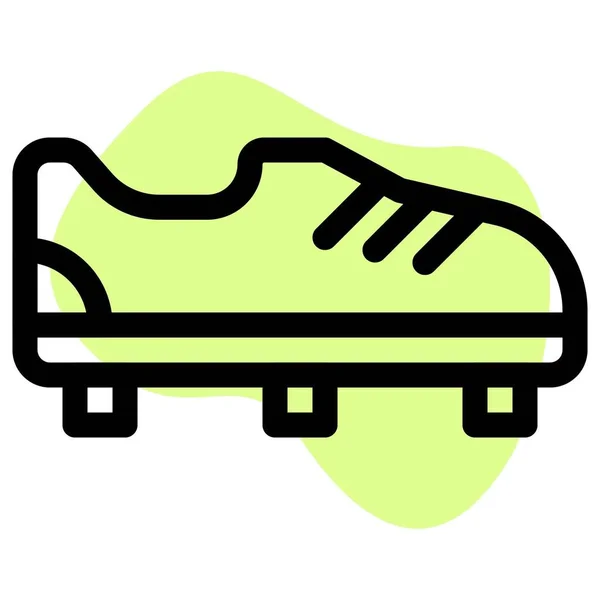 Zapatillas Fútbol Con Pinchos Parte Inferior Para Minimizar Fricción — Vector de stock