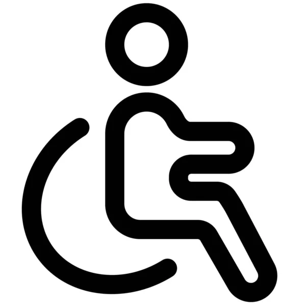 Section Handicap Pour Les Touristes Handicapés Physiques — Image vectorielle