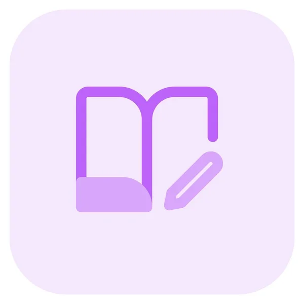 インターリーフページ付きノートブックのクラスワーク — ストックベクタ