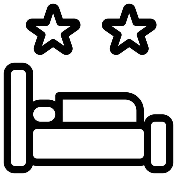 双星级酒店床 平均服务 — 图库矢量图片
