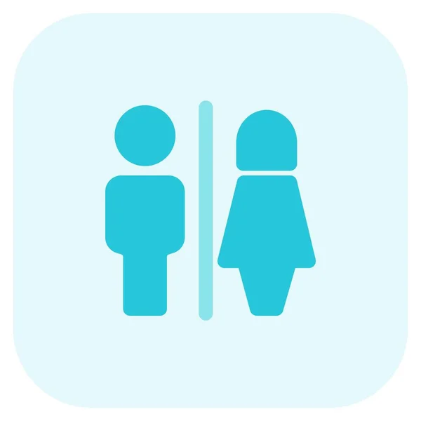 Туалетная Секция Мужчин Женщин Прачечной — стоковый вектор