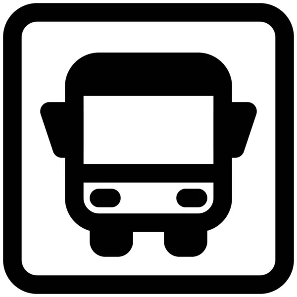 Navigasyon Konum Için Otobüs Durağı Açık Konumu — Stok Vektör