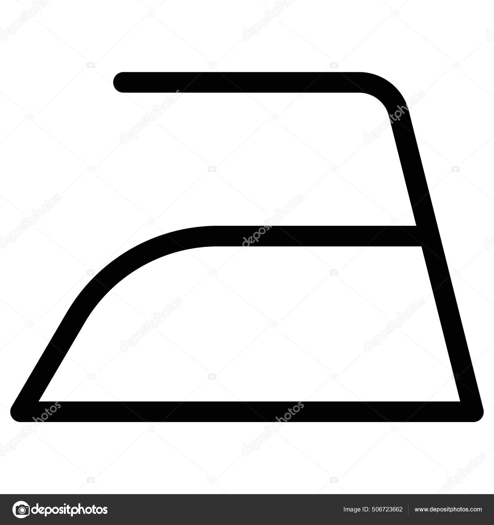 Ironing Clothes Clothing Line Symbol Layout Stock Vector by