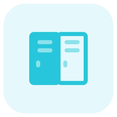 Okul kişisel eşyaları ve soyunma odası düzeni.