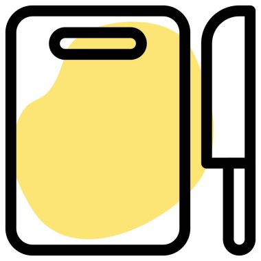 Tahtayı bıçakla kesmek sebzeleri ve eti doğramak