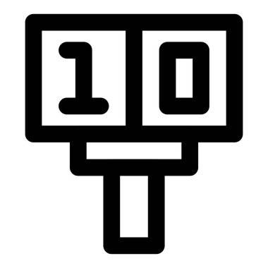 Yer altında oynanan oyun için skorbordu