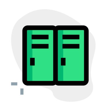 Okul kişisel eşyaları ve soyunma odası düzeni.