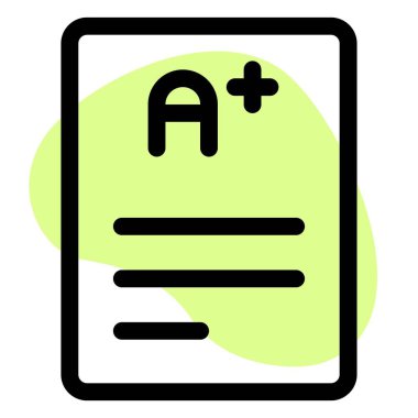 Parlak öğrenci için not notu.