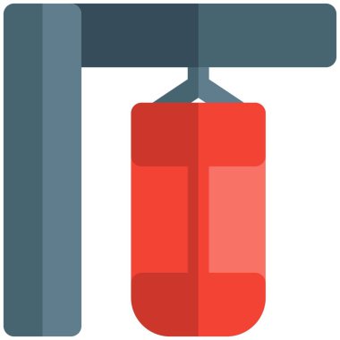 Boks antrenmanı için büyük bir kum torbası.