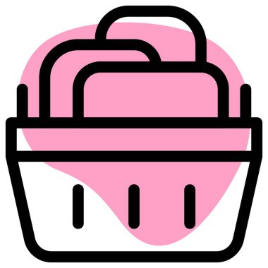 Kirli çamaşırlar için çamaşır sepeti.