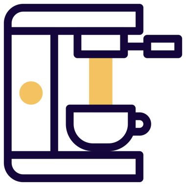 İçindekilerle formüle edilmiş kahve yapma makinesi.