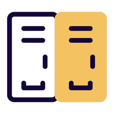 Okul sporları için soyunma odası ve dolap.