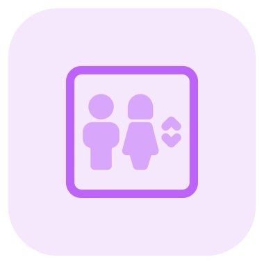 Zeminden zeminine, yukarı ve aşağı yönlü gitmek için asansör