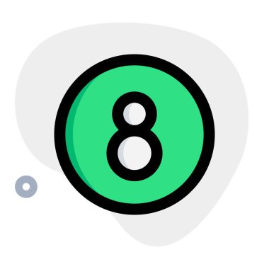 Sekiz top oyun düzeni için bilardo