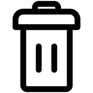 Çamaşır odasında çöp tenekesi bulundu.