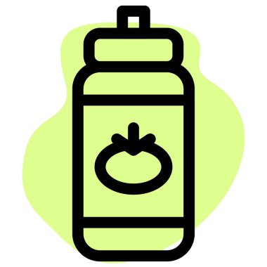 Fast food için şişedeki domates sosu.