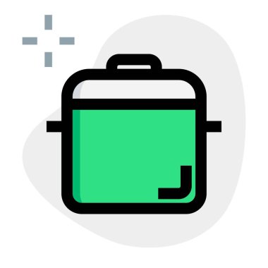 Kapaklı ve saplı büyük kap