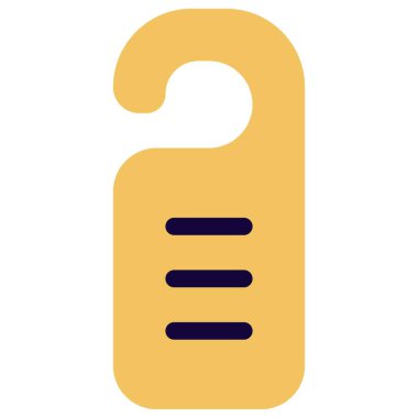 Dikkat etiketi bakım için bir otel odasına asılıyor.