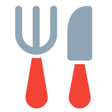 Bıçak ve çatal desenli otel odasındaki restoran.