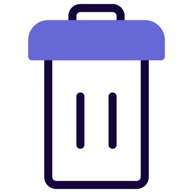 Çamaşır odasında çöp tenekesi bulundu.