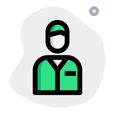 Üniformalı erkek garson.