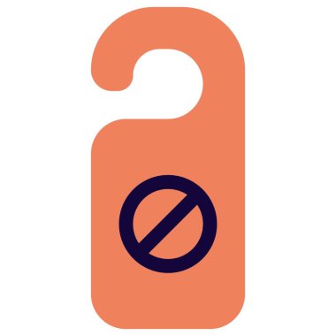 Giriş yasak ve otel odası mahremiyeti için bölme.