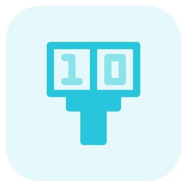 Yer altında oynanan oyun için skorbordu