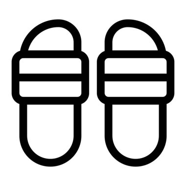 Otel odası servisi için banyo terlikleri.