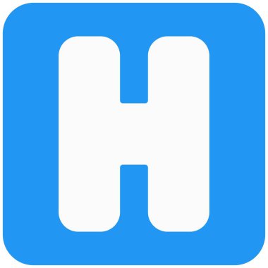 Yol üzerindeki hastane tabelası